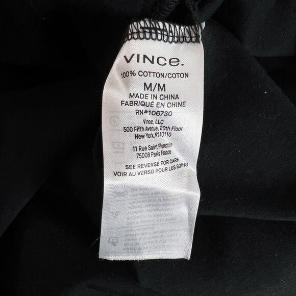 Vince | Black Tie Open Back Cut Out Sleeveless Slit Simple Classy Midi Dress M - Picture 9 of 9